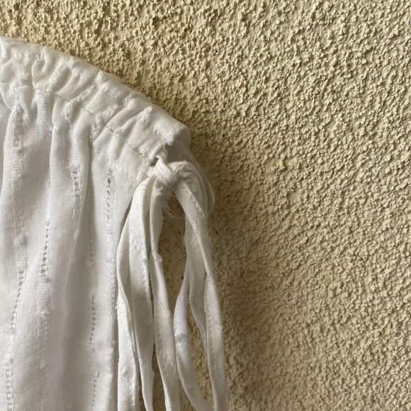 BCBG MaxAzria Womens Shirt White Cotton Eyelet Sleeveless Tank Top Size Small - Picture 8 of 14